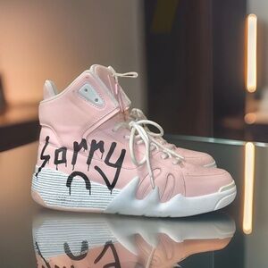 Giuseppe Zanotti Paris 1991X1992  Pink “Sorry in Advance” High-Tops RARE LIMITED